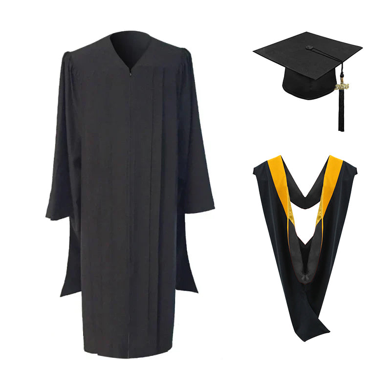 Masters Cap, Gown & Hood Package for Cal State Long Beach Graduation