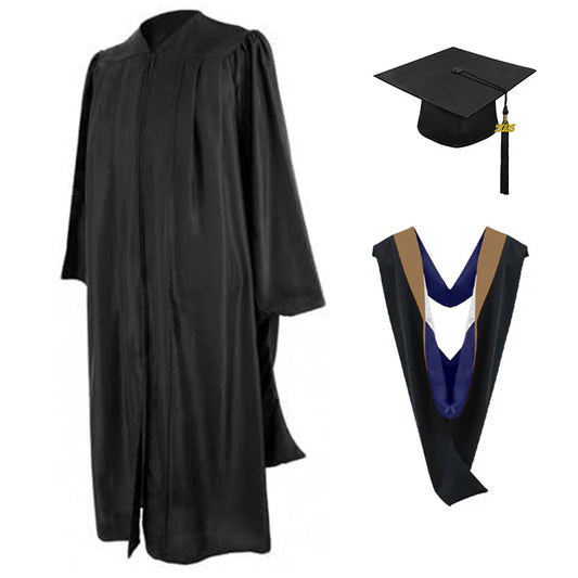 Masters Cap, Gown & Hood Package for Simmons University Graduation